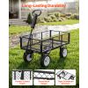 Garden Cart, 900 LBS, Heavy Duty Steel Yard and Garden Utility Wagon with 10-Inch Tires, Outdoor Gardening Stool with Adjustable Handle