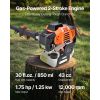 Gas Pole Saw, 43CC 2 Stroke Gas Powered Pole Saws with 12 in Cutting Bar, Cordless Tree Trimmer with Rotatable Head, 7.1 to 12 ft Extendable