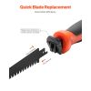 Jab Saw, 6 in Keyhole Saw with Soft Grip Handle, 8-In-1 Multi-Blades Drywall Jab Saw, Sharp Jab Saw with Triple Ground Teeth