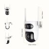 Cross border popular binocular gun ball linkage monitoring camera | AI humanoid tracking+360 ° panoramic monitoring | WiFi remote real-time warning |