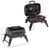14" Portable Charcoal Grill, Tabletop Outdoor Small Grill with Heat Preservation Net, Venting System, Foldable Legs