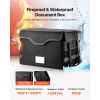 Fireproof Document Box, 1832 Fahrenheit Heat Insulated Fireproof & Waterproof Box with Lock, Portable File Storage Security Organizer Home Office Use