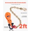2 Ton Snatch Block with G80 Chain, Swivel Shackle, 3" Sheave for 3/8" Wire Rope