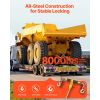 Ratchet Chain Binder, 5/16 in x 12.8 ft G80 Chains, 8000 lbs Working Load of Ratchet Load Binder, Chains and Binders Set