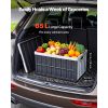 Plastic Collapsible Storage Bins with Lids, 65L 2 Packs, Stackable Folding Storage Crates with Handles, Holds 84 lbs Per Bin, Heavy Duty Containers