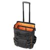 Rolling Tool Bag, 110 lbs Load Capacity, 25 Pockets Heavy Duty Roller Tool Bag on Wheels, Adjustable Telescoping Handle & Stable Base