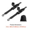Retractable Ratchet Straps, 2 in x 4 ft Ratchet Tie Down Straps with Security Lock S Hooks