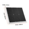 50W 12V Solar Battery Charger Maintainer, Mono Solar Panel Trickle Battery Charger with Upgraded MPPT Controller
