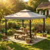 10' X 10' Gazebo Replacement Canopy Light Gray Model 84C-051 Or 84C-269 Outdoor Patio Pergola Cover
