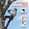 Tree Climbing Spikes Set, 1 Pair Alloy Steel Climbing Spurs with Safety Rope and Safety Harness, 350lbs Load Capacity Tree Climbing Gear