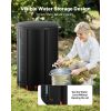 Collapsible Rain Barrel, 100 Gallon Portable Rain Water Collection Barrel, 1000D PVC Rainwater Collection System