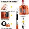 3-in-1 Electric Hoist Winch, 1100lbs Portable Electric Winch, 110V Power Winch Crane, 25ft Lifting Height, with Wire, Wireless, Manual Remote Control