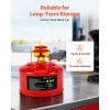 Safety Gas Can, 2.5 Gallon Type I Red Safety Can for Gasoline with Stainless Steel Flame Arrester, Self-Closing Lid, and PE Funnel