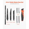 Jab Saw, 6 in Keyhole Saw with Soft Grip Handle, 8-In-1 Multi-Blades Drywall Jab Saw, Sharp Jab Saw with Triple Ground Teeth