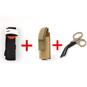 Spinning One-handed Tourniquet Arterial Emergency Tourniquet Outdoor Emergency (Specification: Khaki)