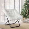 Comfy Chair for Adults, Soft Faux Fur Folding Lounge,Large Size Foldable