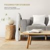 Comfy Chair for Adults, Soft Faux Fur Folding Lounge,Large Size Foldable
