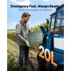 Metal Fuel Container, 5.3 Gallon, Fuel Jerry Can with Spout and Comfort Handle, 6 L/min Max Flow Rate