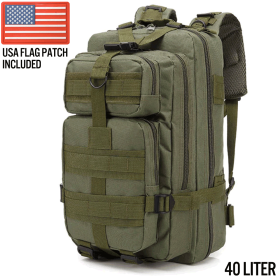XG-MB40 - Large Tactical Backpack Survival Bag (40 Liter) (Color: Army Green)