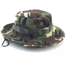 Military Boonie Hat with Wide Brim (Color: Army Green Camo)