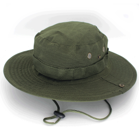 Military Boonie Hat with Wide Brim (Color: Army Green)