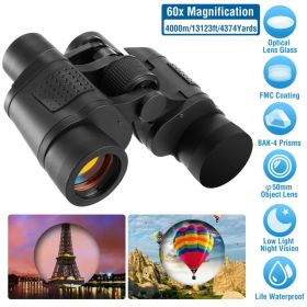 Portable HD Binoculars With FMC Lens Low Light Night Vision Telescope For Bird Watching Hunting Sports Events (Colors: Black)