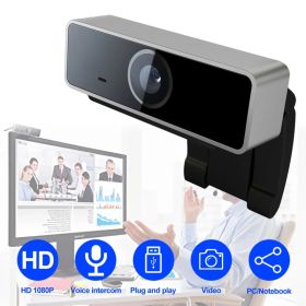 FHD 1080P Webcam USB PC Computer Webcam Auto Focus With Microphone 60-Degree Widescreen Desktop Laptop Webcam Live Streaming Webcam (Colors: Black)