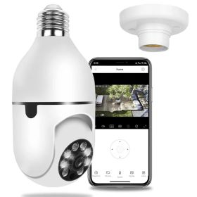 E27 WiFi Bulb Camera 1080P FHD WiFi IP Pan Tilt Security Surveillance Camera (Colors: White)