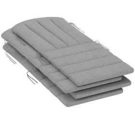 Set of 4 Outdoor Chair Cushions, High Back Adirondack Chair Cushion with Ties, High-Density Foam, Gray (Colors: Gray-520x360x180 mm)