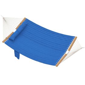 Outdoor Hammock 2-Person, with Pillow & Pad, 440 lbs Capacity, Navy Blue (Colors: Navy Blue-780x220x220 mm)