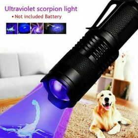 3Modes Mini Portable UV Ultra Violet LED Flashlight Purple Blacklight Torch Lamp Light (Colors: 1pc)