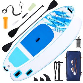 An Inflatable Stand-up Kayak, Equipped With Anti-slip Deck, Durable High-quality Materials And Complete Kayak Accessories. (Colors: Blue and white)