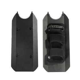 1pc High-strength Large Pure Metal Iron Tactical Training Arm Guard, Handheld Dual Head Shield, Comfortable Grip, Very Suitable For Outdoor Hikin (Colors: Black)