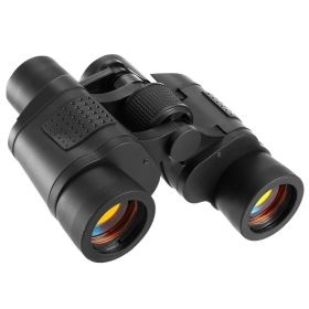 Portable HD Binoculars With FMC Lens Low Light Night Vision Telescope For Bird Watching Hunting Sports Events Concerts Adventure With Shoulder St (Colors: Black)