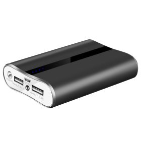 12000mAh Portable Charger With Dual USB 3.1A Output Power Bank Ultra-Compact External Fast Charging Battery Pack (Colors: 1Pc Black)