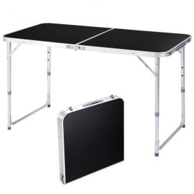 4Ft Portable Multipurpose Folding Table Black (Colors: Defaulttitle)
