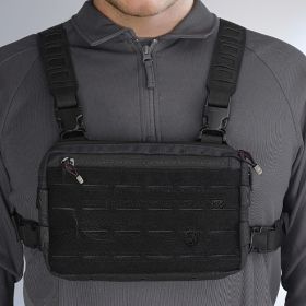 Men's Outdoor Tactics Vest Jacket Bag (Colors: Black-9x5.9x1.5 inches)